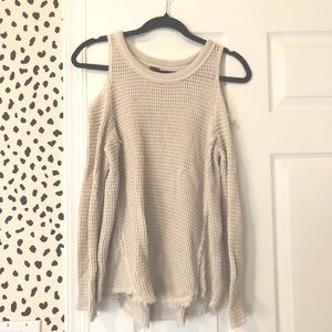 Free people cold shoulder thermal sweater XS